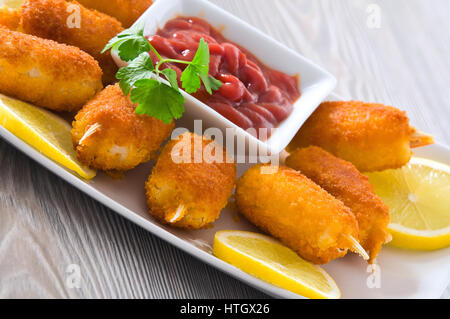 Fried chele di granchio. Foto Stock