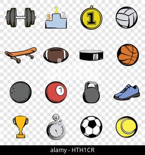 Sport impostare le icone Illustrazione Vettoriale