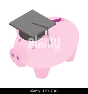 Smart money saver icona isometrica in 3d style Illustrazione Vettoriale