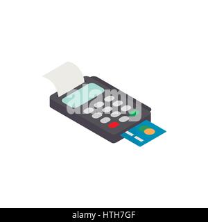 Terminale POS con l'icona Carta di credito Illustrazione Vettoriale