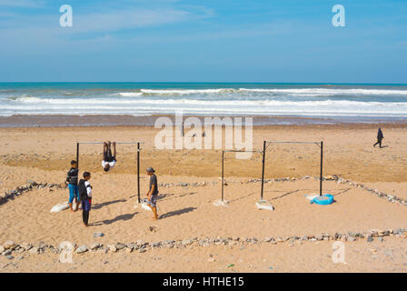 Palestra, spiaggia, Sidi Ifni, regione Guelmim-Oued, Marocco Foto Stock