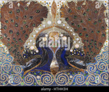 Louis Comfort Tiffany - Mosaico Pavone dalla hall del Henry O. Havemeyer House di New York - Google Art Project Foto Stock