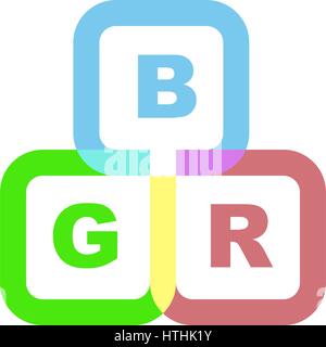 Sistema del colore di sfondo RGB. Illustrazione Vettoriale