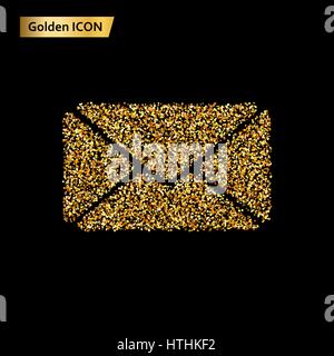L'icona della busta del Golden Circle. Illustrazione Vettoriale. Illustrazione Vettoriale
