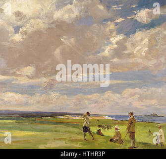 John Lavery - Lady Astor giocando a golf a North Berwick Foto Stock