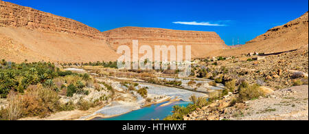 Paesaggio di Ziz Valley in Marocco, Africa del Nord Foto Stock