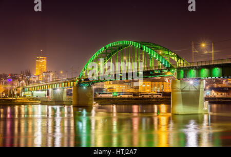 Il vecchio ponte di Sava a Belgrado - Serbia Foto Stock