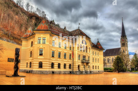 Palazzo del Governo di Vaduz - Liechtenstein Foto Stock