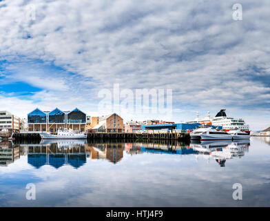 Città di Hammerfest, Finnmark, Norvegia Foto Stock