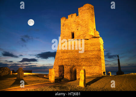 Aberystwyth Castle, Torre Ceredigion, West Wales, Regno Unito Foto Stock