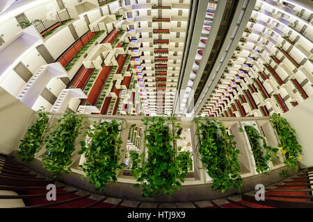 Interno della Hyatt Regency Hotel Atlanta, Georgia, Stati Uniti d'America Foto Stock