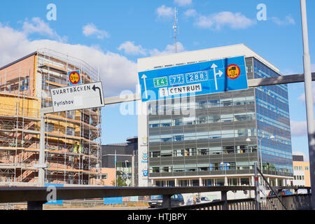 La vita urbana, Uppsala, Svezia e Scandinavia Foto Stock