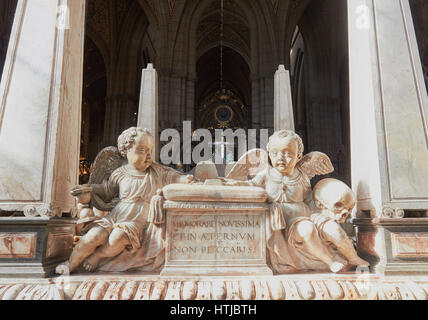 Incisioni e interni decorativo, Uppsala cattedrale, Uppsala, Svezia e Scandinavia Foto Stock