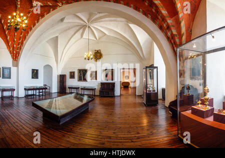 Lidzbark Warminski, la sala del castello gotico, la Polonia, l'Europa. Foto Stock