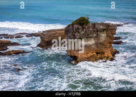 Pancake rocce vicino Punakaiki Foto Stock