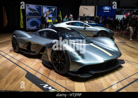 Aston Martin AM-RB 001 Valkyrie a 87th International Motor Show di Ginevra Foto Stock