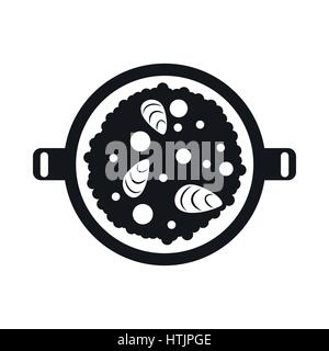 Icona di paella, stile semplice Illustrazione Vettoriale