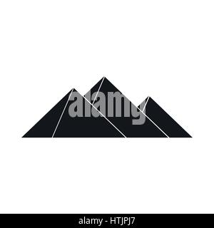 Piramidi di Egitto, icona di stile semplice Illustrazione Vettoriale