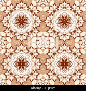 Etnico floreale modello senza giunture. Abstract motivo ornamentale Illustrazione Vettoriale
