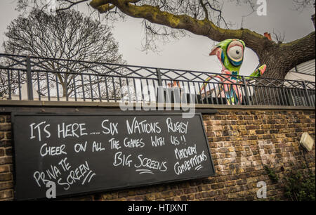 Paralimpiadi Graffiti Mandeville in Roehampton, SW London, Regno Unito Foto Stock