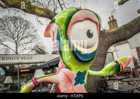 Paralimpiadi Graffiti Mandeville in Roehampton, SW London, Regno Unito Foto Stock