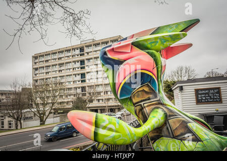 Paralimpiadi Graffiti Mandeville in Roehampton, SW London, Regno Unito Foto Stock