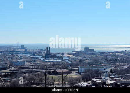 Vista aerea del New England City Foto Stock