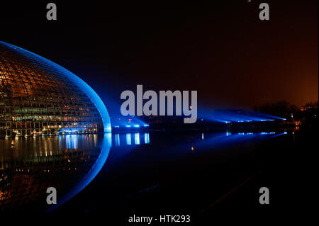 China National Theatre di notte Foto Stock