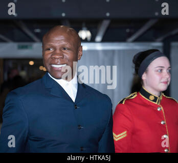 Brentwood, XII marzo 2017; Chris Eubank, Ex World Boxing Champion, in corrispondenza di una gioventù concet in Brentwood, Essex Credit: Ian Davidson/Alamy Live News Foto Stock