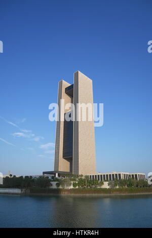 Four Seasons Hotel, Bahrain Bay waterfront e sviluppo, Manama, Regno del Bahrein Foto Stock