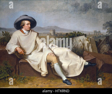 Johann Heinrich Wilhelm Tischbein - Goethe nella Campagna Romana Foto Stock