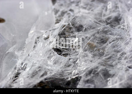 Dettagli da un lago ghiacciato Foto Stock