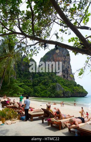 Railay Bay Resort & Spa hotel. Railay West Beach. Railay. Provincia di Krabi, Thailandia. Foto Stock