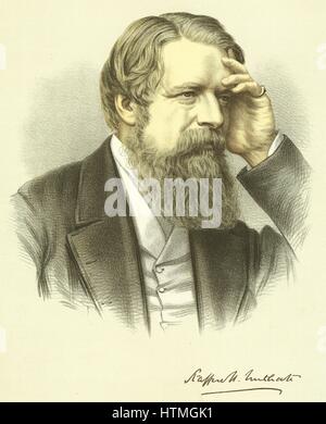 Stafford Northcote Henry, primo conte di Iddesleigh (1818-1887) statista inglese. Il cancelliere dello scacchiere 1874. Nel 1876 è diventato capo del partito conservatore in House of Commons. Litografia colorata pubblicato a Londra c1880. Foto Stock