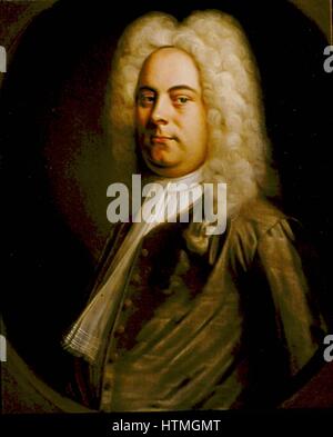 George Frederic Handel (1685-1759) tedesco-compositore nato che si stabilirono in Inghilterra. Ritratto di 1726-1728 attribuito a Balthasar Denner (1726-1749). Olio su tela. Foto Stock