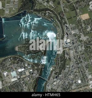 Cascate del Niagara, Nord America immagine satellitare Foto Stock