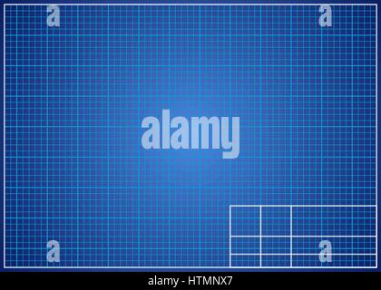 Blueprint sfondo. Disegno tecnico della carta. Illustrazione Vettoriale