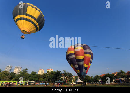 9 Mongolfiere Fiesta Marzo 2017 svoltasi a Kuala Lumpur Foto Stock