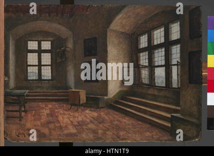 Lev Lerch 1856-1892 - Mistnost defenestrace na hrade prazskem I. Foto Stock