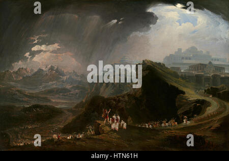 Joshua comandando il sole di stare ancora su Gabaon un10517 Foto Stock