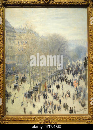 Boulevard des Capucines, Claude Monet, 1873-1874 - Nelson-Atkins Museum of Art - DSC08982 Foto Stock