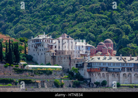 Xenophontos monastero greco sul Monte Athos, Calcidica, Grecia Foto Stock