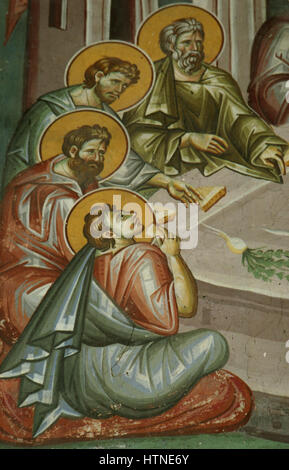 Dipinti nella chiesa della Theotokos Peribleptos di Ohrid 0310 Foto Stock