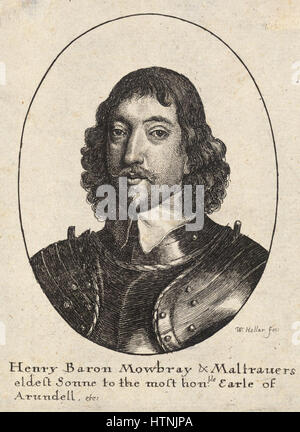 Venceslao Hollar - Henry Howard, Signore Mowbray Foto Stock