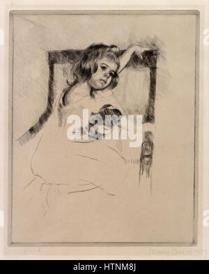 Mary Cassatt - Inginocchiati in poltrona - Google Art Project Foto Stock