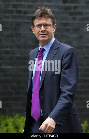 A Downing Street, Londra, Regno Unito. 14 mar 2017 - Greg Clark il Segretario di Stato per gli affari, di energia e di strategia industriale arriva settimanale per la riunione di gabinetto al numero 10 di Downing street. Credito: Dinendra Haria/Alamy Live News Foto Stock