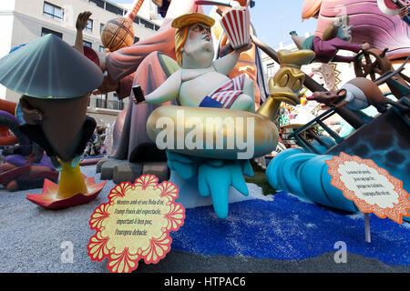 Valencia, Spagna. 16 Mar, 2017. Relazione della Fallas di Valencia 2017 (Commissione di Jerusalem-Mathematical Marzal convento) giovedì 16 marzo 2017. Credito: Gtres Información más Comuniación on line, S.L./Alamy Live News Foto Stock