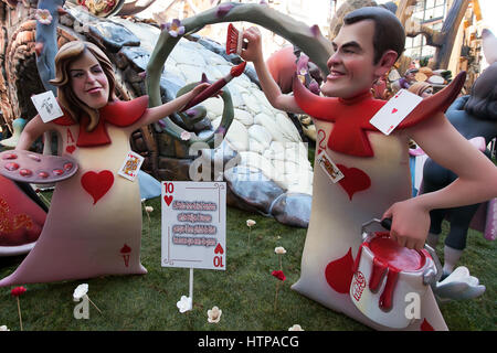 Valencia, Spagna. 16 Mar, 2017. Relazione della Fallas di Valencia 2017 in Palza de Pilar giovedì 16 marzo 2017. Credito: Gtres Información más Comuniación on line, S.L./Alamy Live News Foto Stock