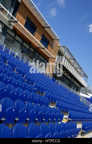 Posti a sedere in Glamorgan County Cricket Club, Wales, Regno Unito Foto Stock