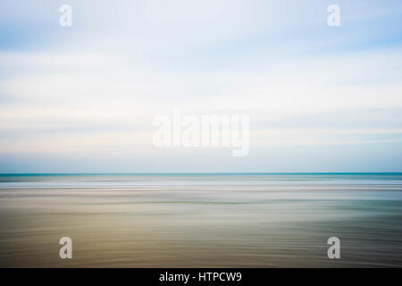 Spiaggia tranquilla scenario a Hardelot Plage, Côte d'Opale, Francia Foto Stock